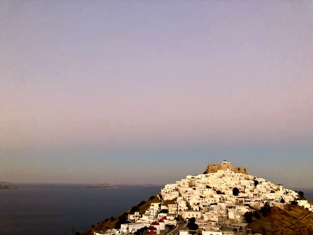 Panorama of Astypalaia bay and town